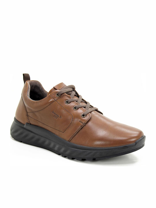 Boxer Pantofi Casual Pentru Bărbați Din Piele Tabac Maro