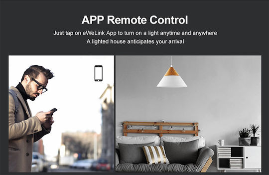 Sonoff Recessed Touch Wall Switch Wi-Fi Lighting One-Way with Frame Black