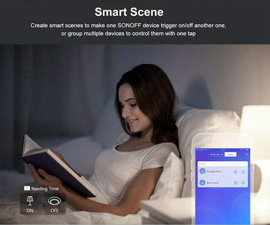 Sonoff Recessed Touch Wall Switch Wi-Fi Lighting One-Way with Frame Black