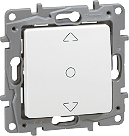 Legrand Niloe Recessed Wall Switch Rolling Shutters One-Way without Frame White