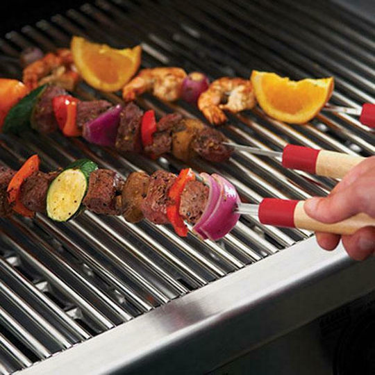 GrillPro Ανοξείδωτο Σουβλάκι 55cm 6τμχ