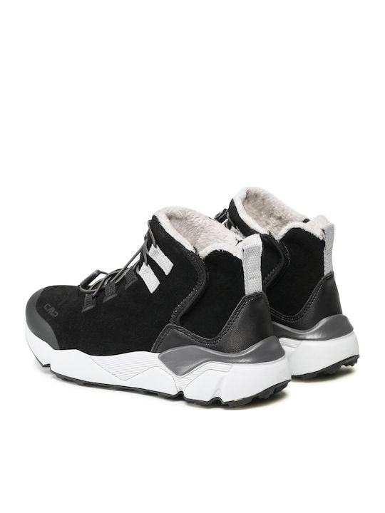 Yumala Stiefeletten Damen mit Pelz Schwarz