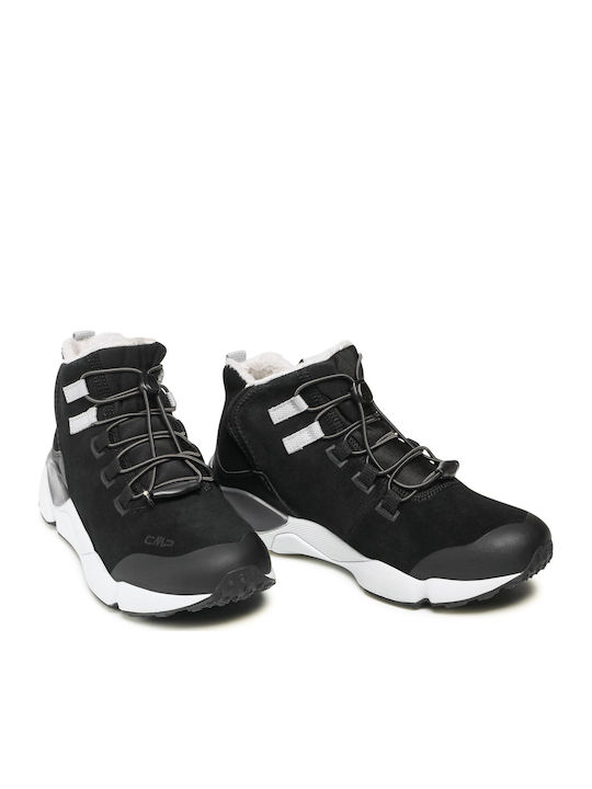 Yumala Stiefeletten Damen mit Pelz Schwarz
