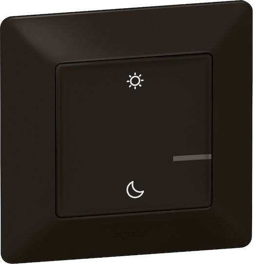Legrand Valena Life 89 Wall-mounted Electrical Wall Switch One-Way with Frame Black