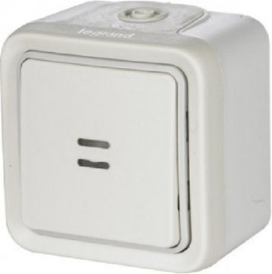 Legrand Plexo 0697 External Electrical Lighting Wall Switch no Frame Basic Aller Retour Illuminated Waterproof White