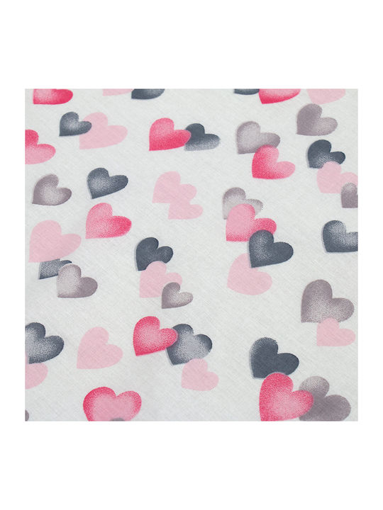 Dimcol Hearts Πάπλωμα Κούνιας Ροζ 120x160cm