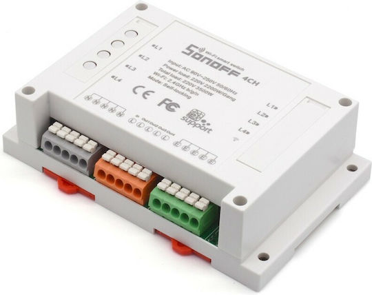 Sonoff 4CH R2 Smart Switch Dimmer 4 Καναλιών Wi-Fi 10A