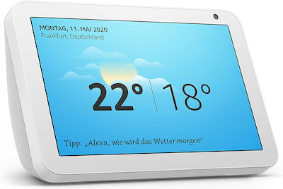 Amazon Echo Show 8 Smart Display Smart Hub με Ηχείο και Οθόνη Συμβατό με Alexa Λευκό