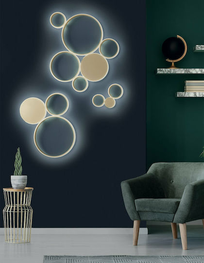 Ondaluce PL.POIS/ORO-GR Leuchte Wand LED Gold 93x84x4cm Ondaluce PL.POIS/ORO-GR Leuchte Wand LED Gold 93x84x4cm