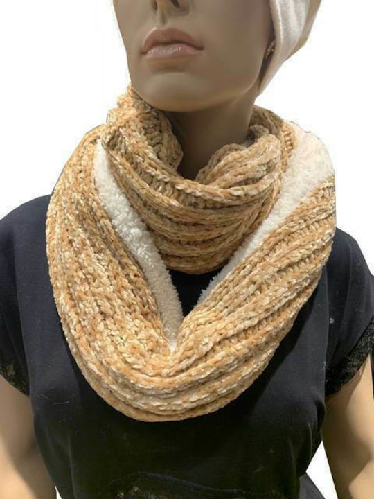 Verde Women's Knitted Neck Warmer Beige