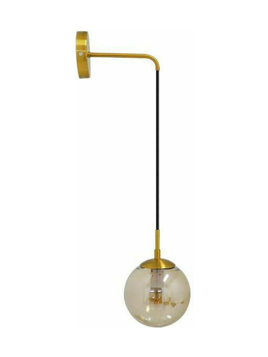 GloboStar Madison Modern Wandleuchte mit Fassung E27 Gold Breite 15cm