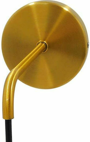 GloboStar Madison Modern Wall Lamp with E27 Socket Gold 15x15x15cm