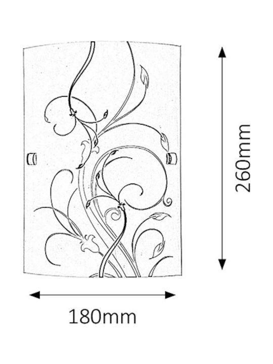 Rabalux Elina Modern Lumină de Perete cu Soclu E27 Alb 11cm