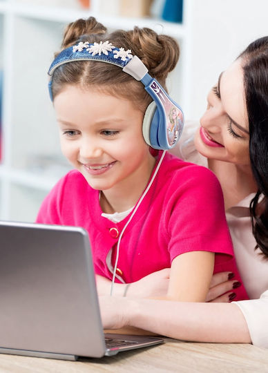 eKids FR-140 Жични On Ear Слушалки Светлосини