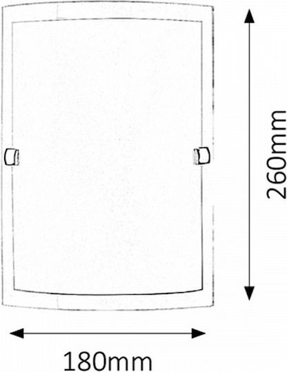 Rabalux Modern Lamp Wall with Socket E27 Transparent 18x26x26cm