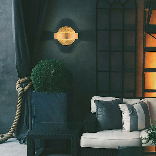 Viokef Koben Φωτιστικό Τοίχου LED Χρυσό 19x16εκ. Viokef Koben Φωτιστικό Τοίχου LED Χρυσό 19x16εκ.