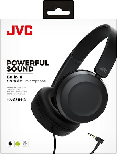 JVC HA-S31M Wired On Ear Headphones with Radio Black