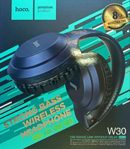 Hoco W30 Fun Move Wireless / Wired Over Ear Headphones with 8 hours of Operation Blue