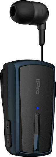 iPro RH120 In-ear Bluetooth Handsfree Ακουστικό Πέτου Μαύρο / Μπλε