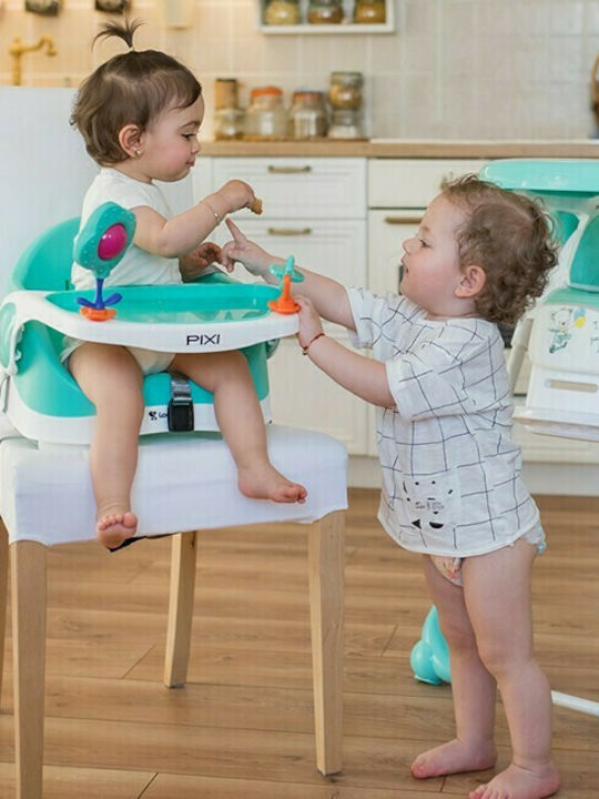 Lorelli Portable Plastic Booster Seat for Chair Pixi Green & White