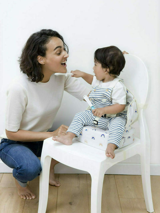 Baby to Love Portable Fabric Booster Seat for Chair Easy Up Booster Rainbow