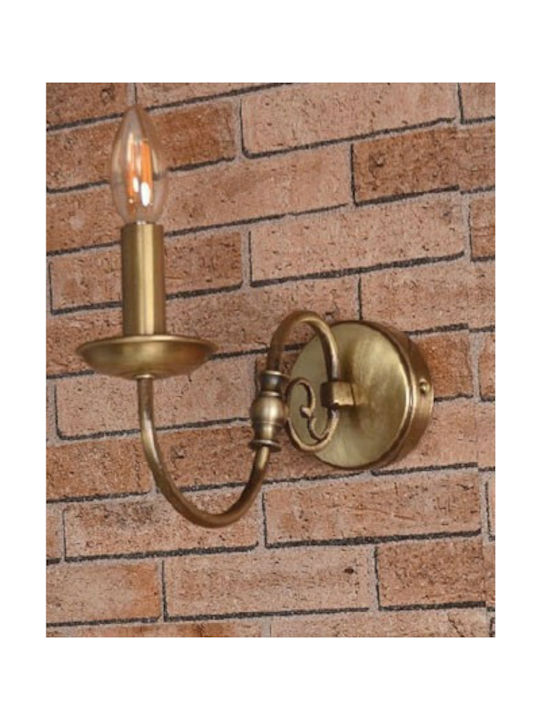 Inlight Classic Wall Lamp with Socket E14 Bronze Oxydent