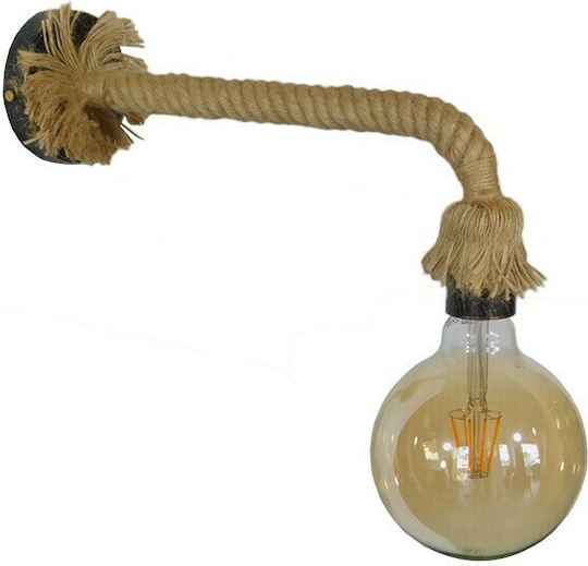 GloboStar Cenadel Vintage Leuchte Wand mit Fassung E27 Braun 10x15cm