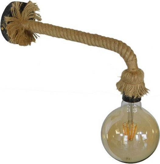 GloboStar Cenadel Vintage Leuchte Wand mit Fassung E27 Braun 10x15cm