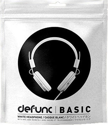 Defunc Basic Wired On Ear Headphones White