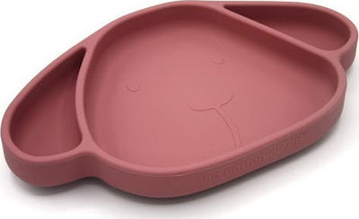 The Cotton Cloud Baby Food Plate Milo The Dog made of Silicone Rose