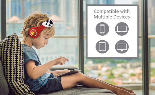 eKids PW-140MA Wired On Ear Headphones Muticolot