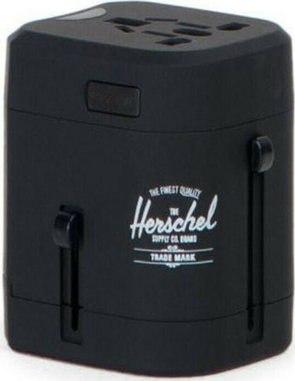 Herschel Αντάπτορας Πρίζας από Universal σε Universal με 2 Θύρες USB