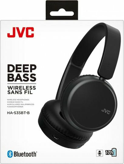 JVC HA-S35BT On Ear Headphones with 17 Operating Hours Black