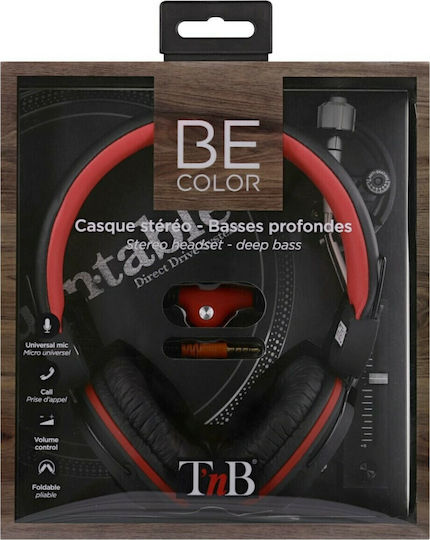 T'nB Vip Be Color Жични On Ear Слушалки Черни