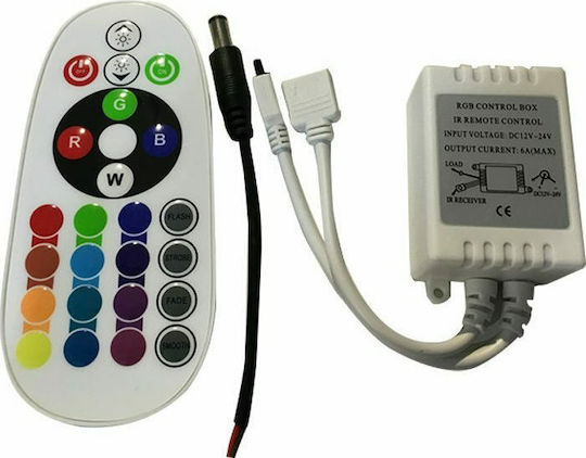 V-TAC VT-2472 Ασύρματο RGB Controller IR με Τηλεχειριστήριο 3625