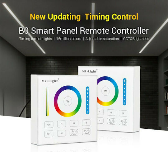 GloboStar Mi-Light B0 Διακόπτης Dimmer με Πλαίσιο LED Αφής Smart Χειριστήριο 2.4G
