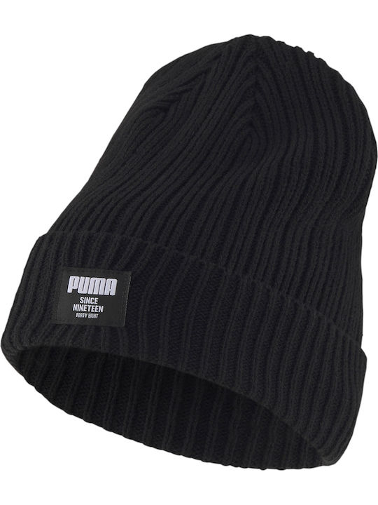 Ribbed Classic Beanie Männer Beanie mit Rippstrick in Schwarz Farbe