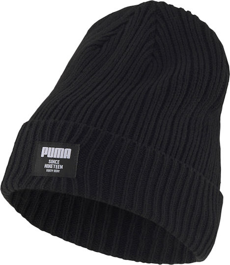 Beanie Clasic Cu Coastă Pentru Bărbați Căciulă Neagră Culoare Full Face