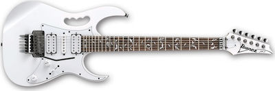 Ibanez JEMJR Ηλεκτρική Κιθάρα 6 Χορδών με Ταστιέρα Jatoba και Σχήμα ST Style σε Λευκό Χρώμα