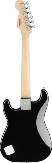 Squier Mini V2 Електрическа Китара Stratocaster с SSS Конфигурация на Пикапите Черно