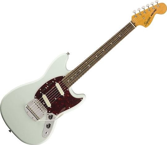 Squier Classic Vibe 60s Elektrische Gitarre Versatz mit SS Tonabnehmerkonfiguration Sonic Blue