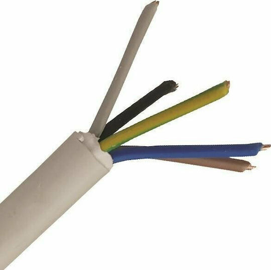 Eurolamp Power Cord with Size 5x2.5mm² In White Colour 1m