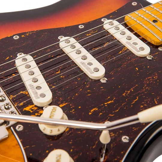 Vintage V6M ReIssued Ηλεκτρική Κιθάρα ST Style με SSS Διάταξη Μαγνητών Sunburst