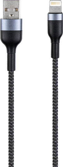 Cartech Braided USB-A to Lightning Cable 12W Black 1.5m (29627)