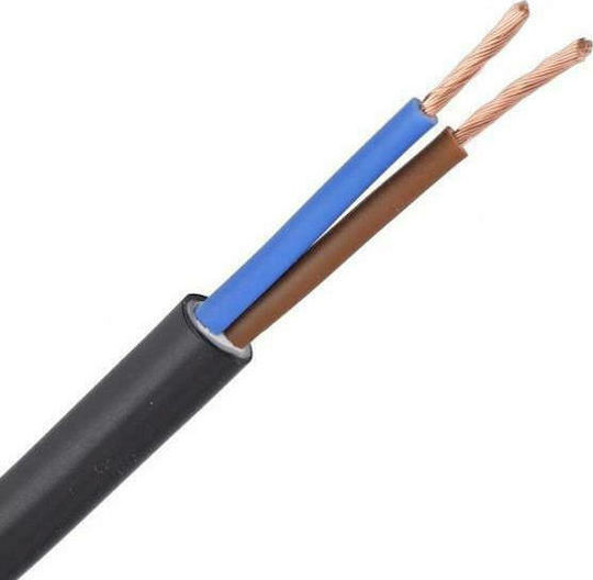 Eurolamp Power Cord With Cable Properties 2x0.5mm² In Black Colour 1m Flexible