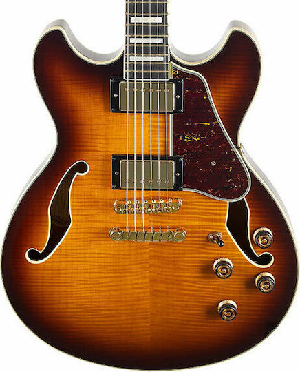 Ibanez AS93FM Elektrische Gitarre ES mit HH Tonabnehmerkonfiguration Violin Sunburst