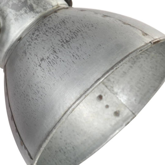 vidaXL Industrial Wall Lamp with E27 Silver Fitting 65x25cm