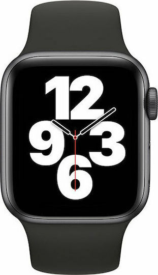 Apple Watch SE Aluminium 44mm Αδιάβροχο με Παλμογράφο (Space Gray)