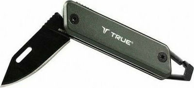 True Utility Modern Keychain Taschenmesser Überleben Keychain Grey mit Klinge aus Rostfreier Stahl