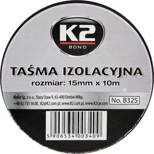 K2 Μονωτική Ταινία 15mm x 10m Μαύρη Μαύρη
